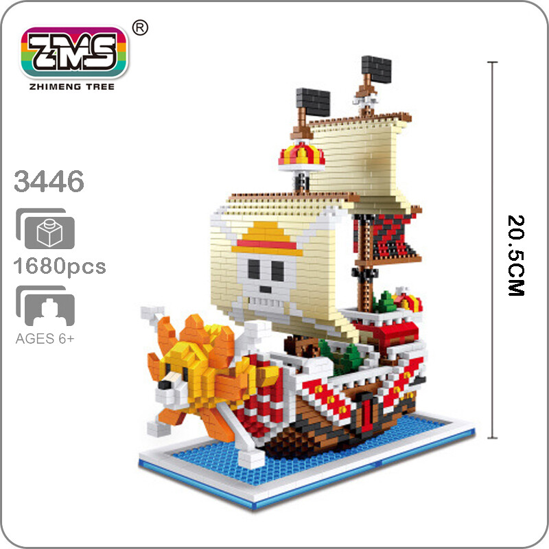 One Piece Thousand Sunny Pirate Ship Buildable Model Kit 432  pcs DIY  Building Bricks Construction Toys Set Comes with 9 Crew Figures  Compatible with Lego  Amazoncouk Toys  Games