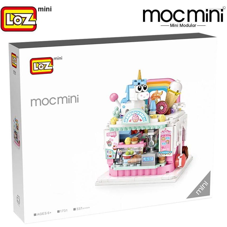 537 pcs MINI Blocks Kids DIY Building Toys DIY Girls Puzzle Cake shop LOZ 1731
