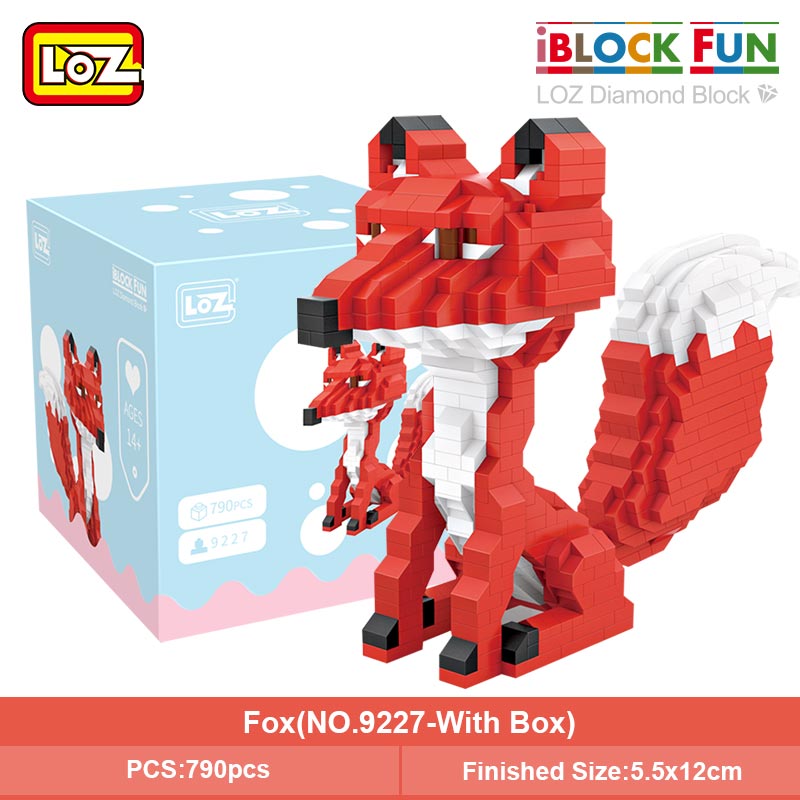 LOZ 9227 Red Fox Cartoon Character Mini Bricks