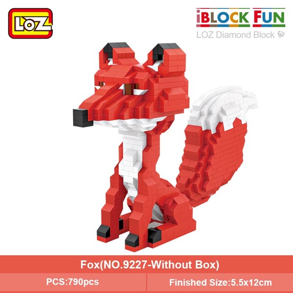 LOZ 9227 Red Fox Cartoon Character Mini Bricks