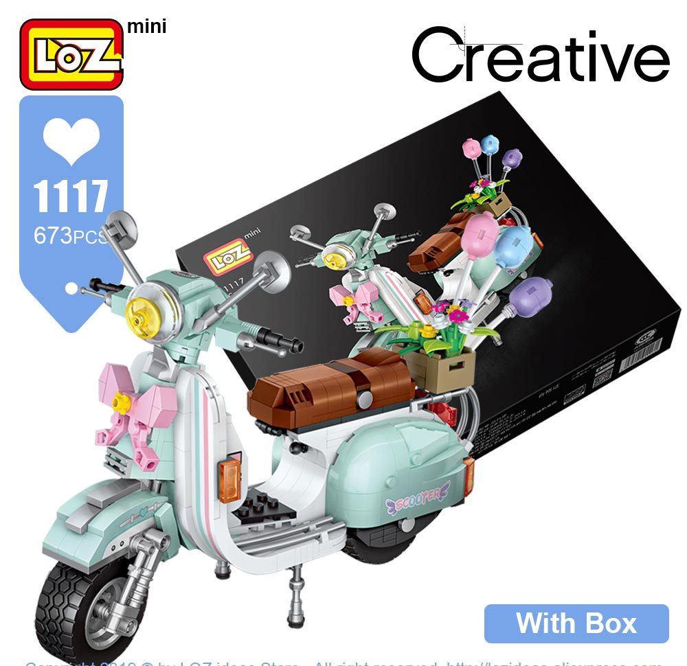 LOZ 1117 Vehicle Model Motorcycle Car Balloon 3d Mini Blocks Bricks Building Toy for sale online 