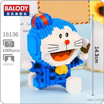 BALODY 16136 16137 Doraemon Around The World Series Mini Bricks
