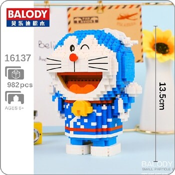 BALODY 16136 16137 Doraemon Around The World Series Mini Bricks