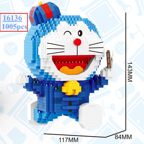 BALODY 16136-16137 Doraemon Around The World Series