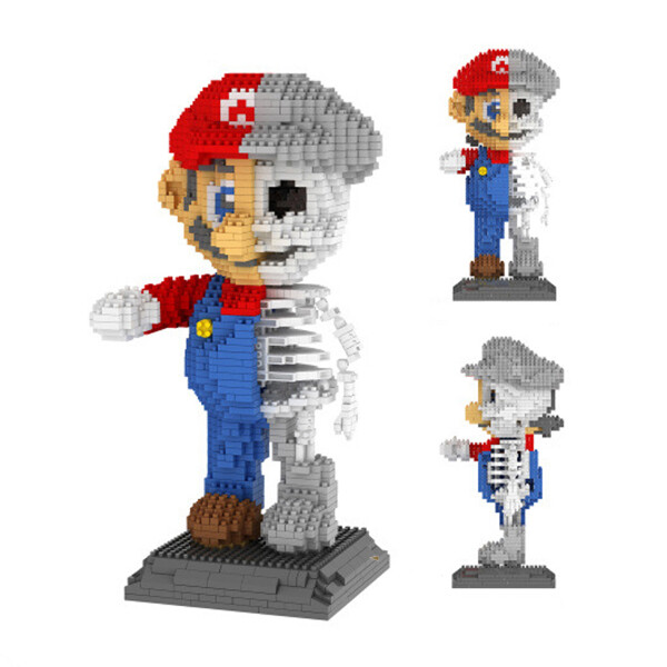 ZRK 7807 Super Mario Red Mario Dissection Skeleton
