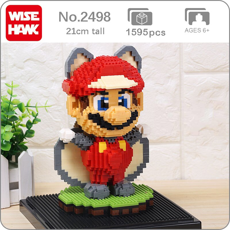 WISE HAWK 2498 Super Mario Flying Squirrel Raccoon Mario - LOZ Blocks  Official Store