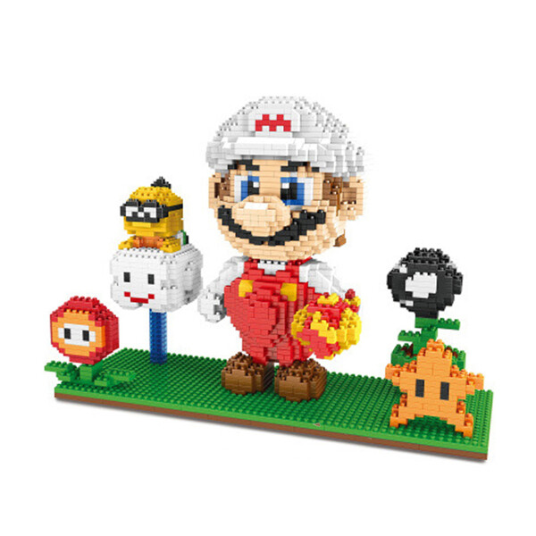 ZMS 3491 Super Mario White Fire Mario and Flower Star