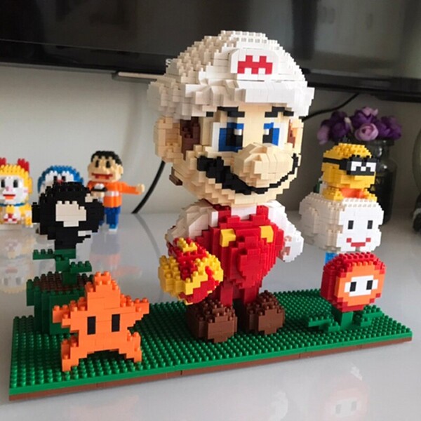 ZMS 3491 Super Mario White Fire Mario and Flower Star