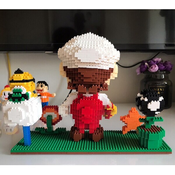 ZMS 3491 Super Mario White Fire Mario and Flower Star