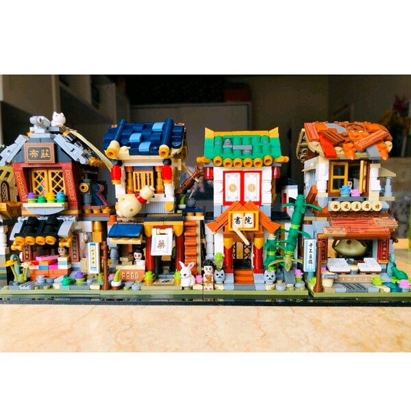 Loz 1733 1734 1735 1736 Street Chinatown Bundle Brickheadz Loz Blocks Official Store