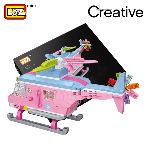 LOZ 1121 Pink Helicopter