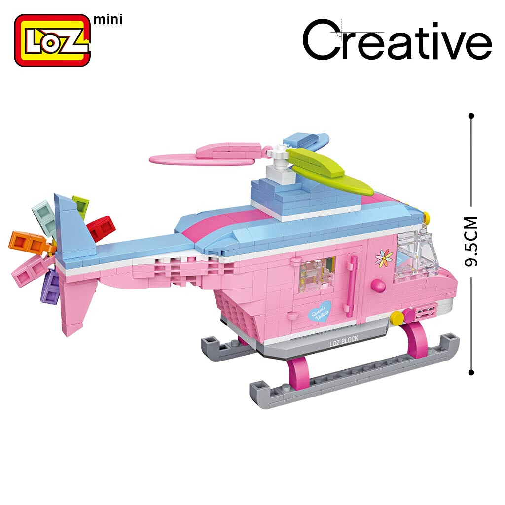 LOZ 1121 Pink Helicopter