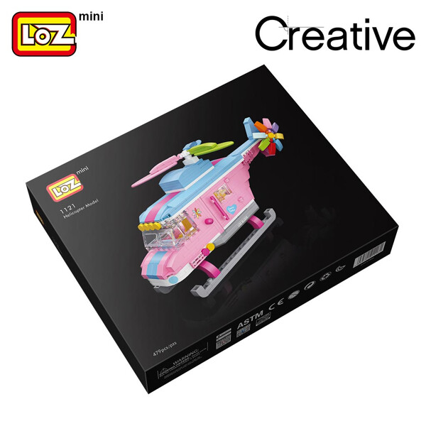 LOZ 1121 Pink Helicopter