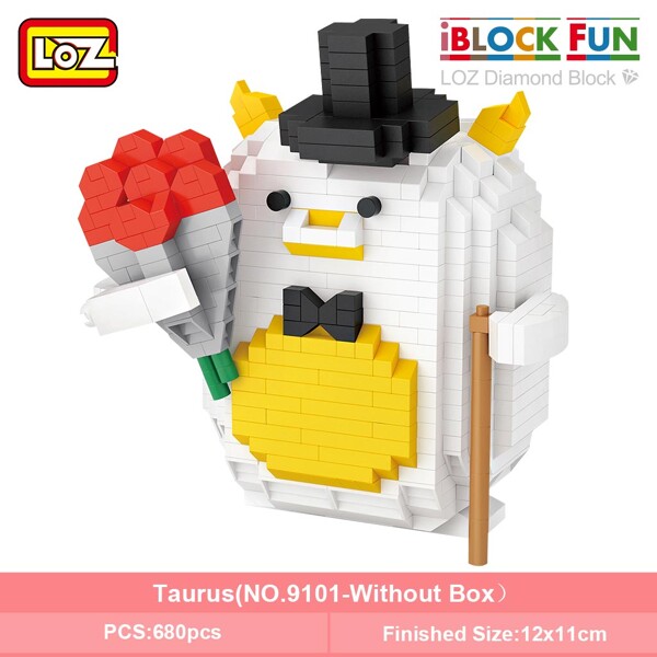 LOZ 9101-9112 Twelve Constellation Set Bundle Brickheadz