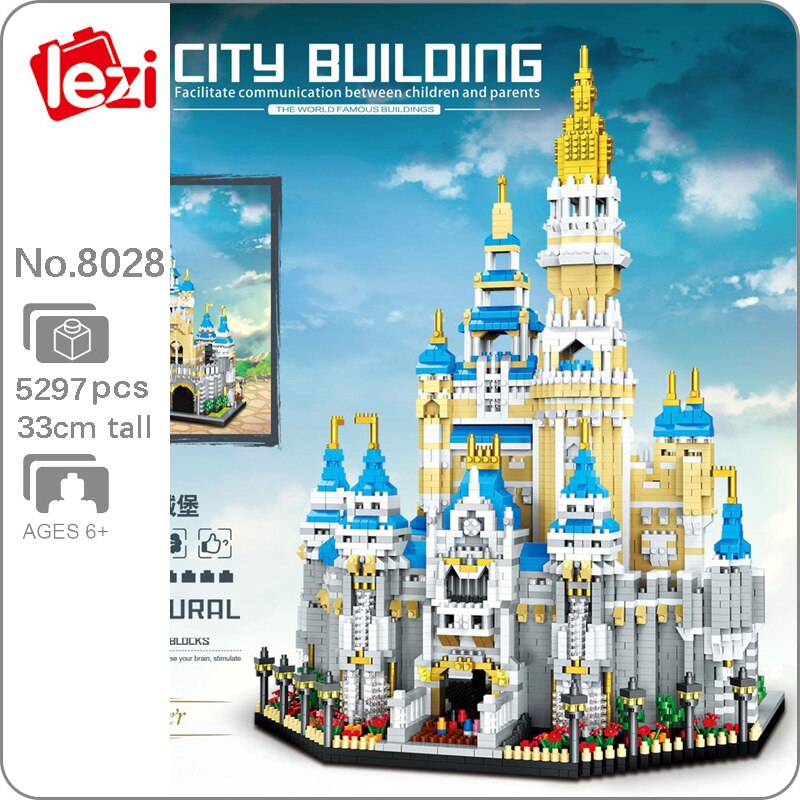 Lezi World Architecture Amusement Park Castle Mini Diamond Blocks Building Toy 