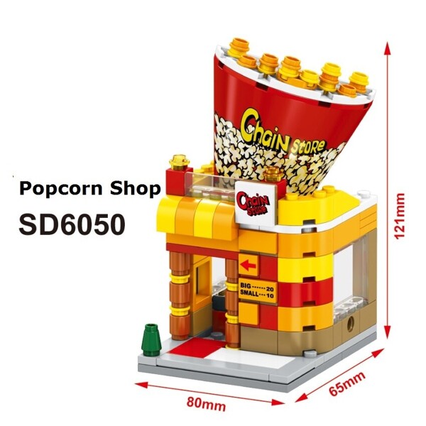 SEMBO SD6034-SD6037 & SD6050-6053 Mini Shop Building Bricks