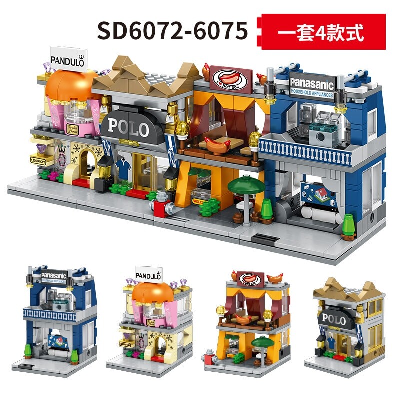 SEMBO SD 6084-6099 & 6054-6057 Mini Street Shop Model