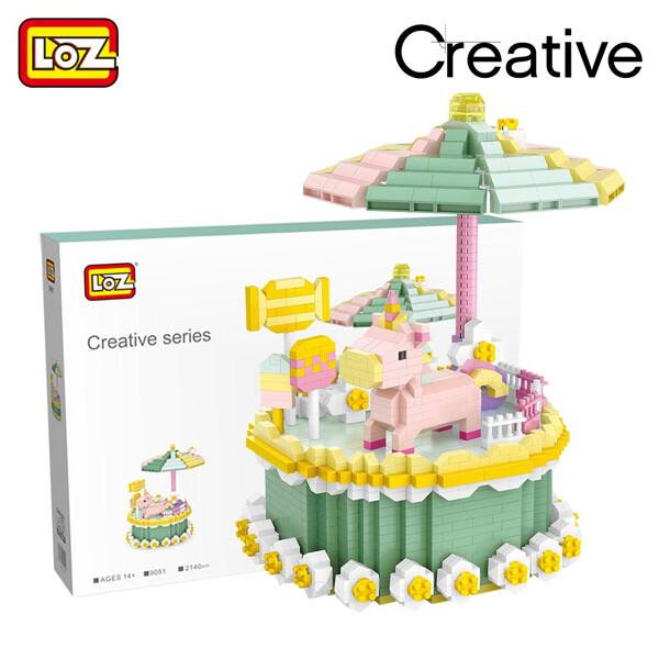 LOZ 9051 Birthday Cake with Macaron and Unicorn