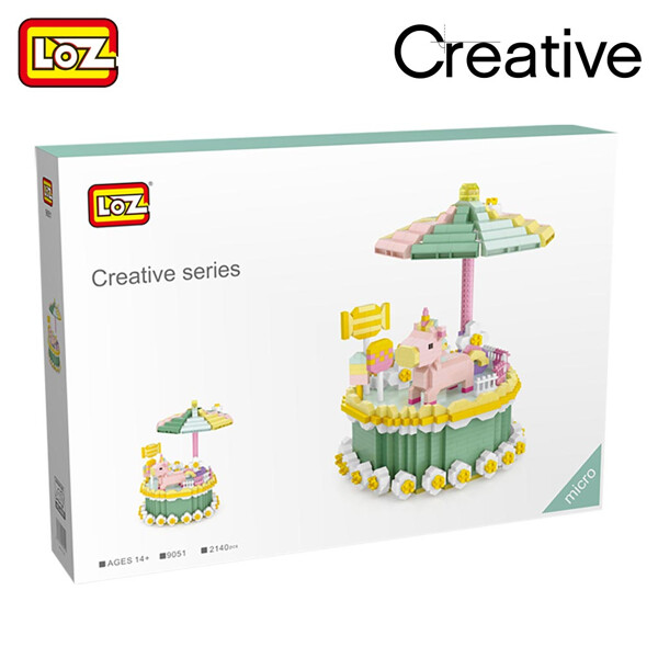 LOZ 9051 Birthday Cake with Macaron and Unicorn