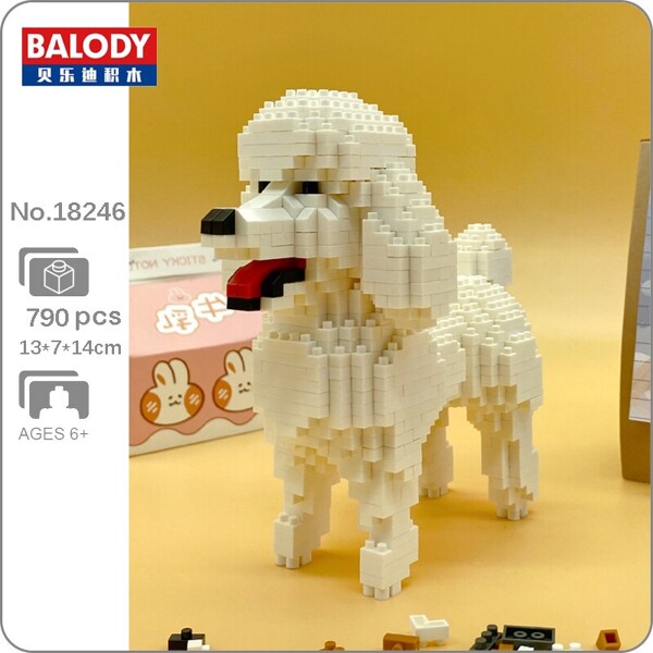 Balody 18246 Cartoon White Poodle Dog