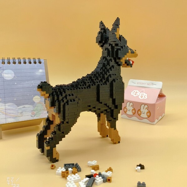 Balody 18247 Cartoon Black Dobermann Dog