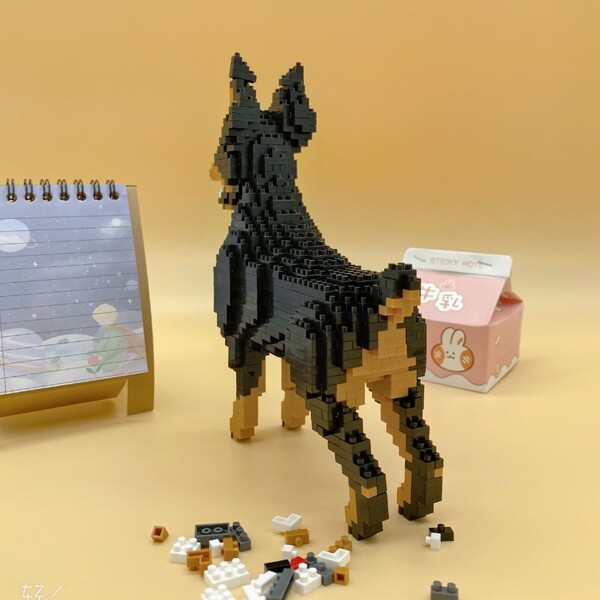 Balody 18247 Cartoon Black Dobermann Dog