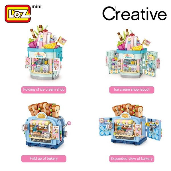 LOZ 1745-1746 Ice Cream Shop and Toast Shop
