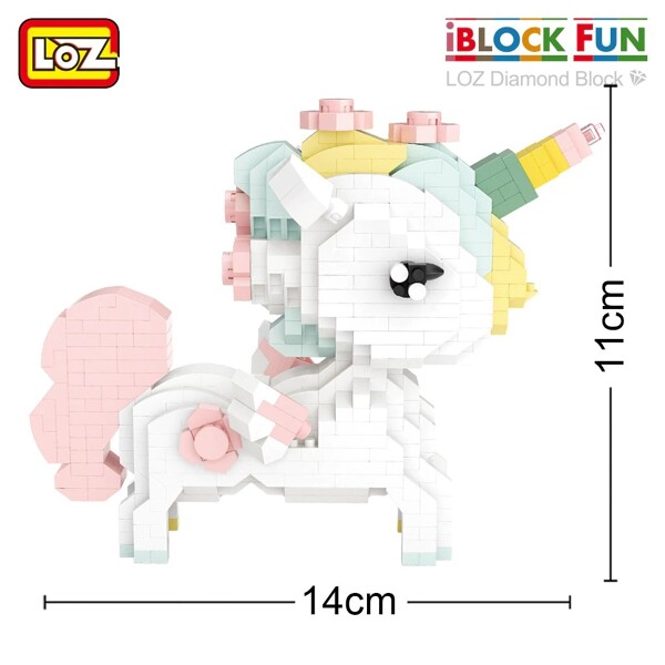 LOZ 9251-9256 Christmas Bear, Cherry Blossom Unicorn and Peach