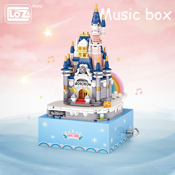 LOZ 1220 Princess Castle Rotating Music Box