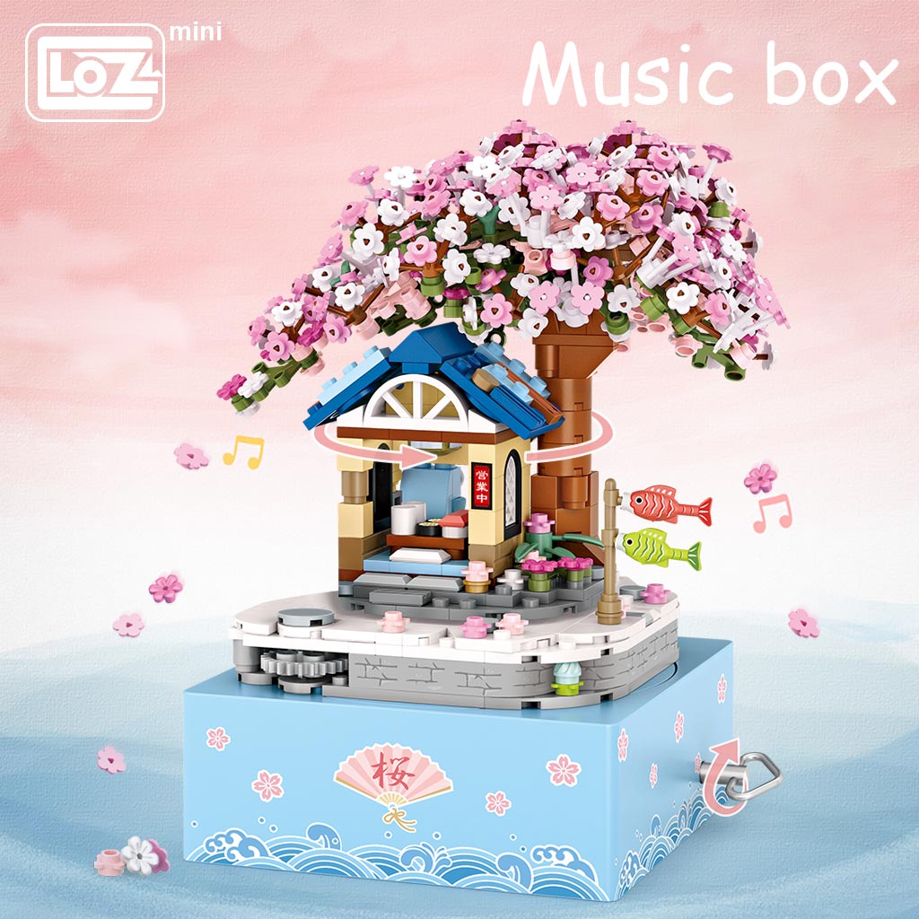 LOZ 1221 Cherry Blossom Music Box