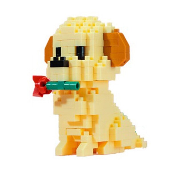 Balody 18248-6 Golden Retriever Dog with Rose