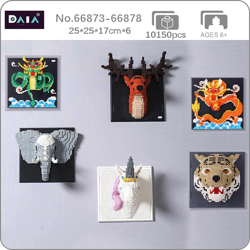 DAIA 66873-66878 Animal Head Wall Painting