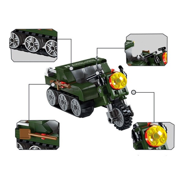 Enlighten 1706 Military Truck and Motorcycle
