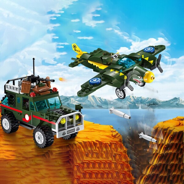 Enlighten 1707 Battlefield Jeep and Shark Plane