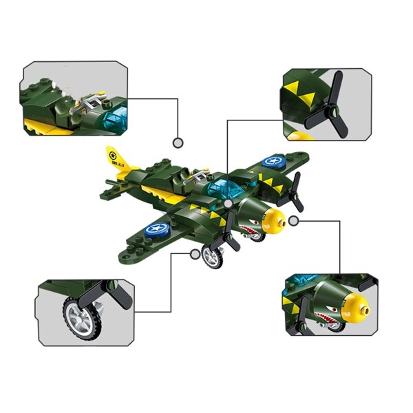 Enlighten 1707 Battlefield Jeep and Shark Plane