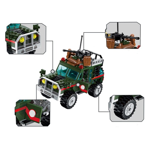 Enlighten 1707 Battlefield Jeep and Shark Plane