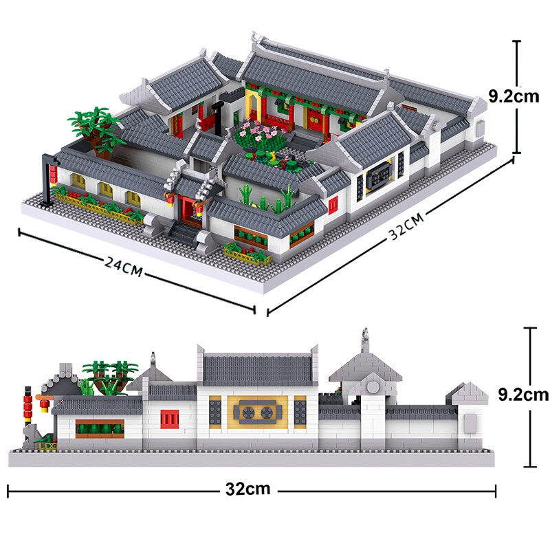 Lezi 8055 Ancient Chinese Courtyard