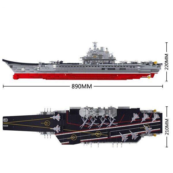 Sluban 0388 Large Aircraft Carrier Liaoning 1:350