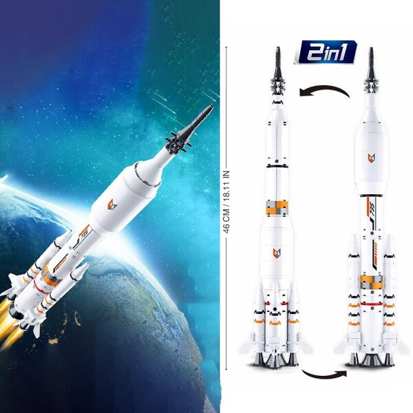 Sluban B0735 Space Adventure Long March Rocket 2 in 1