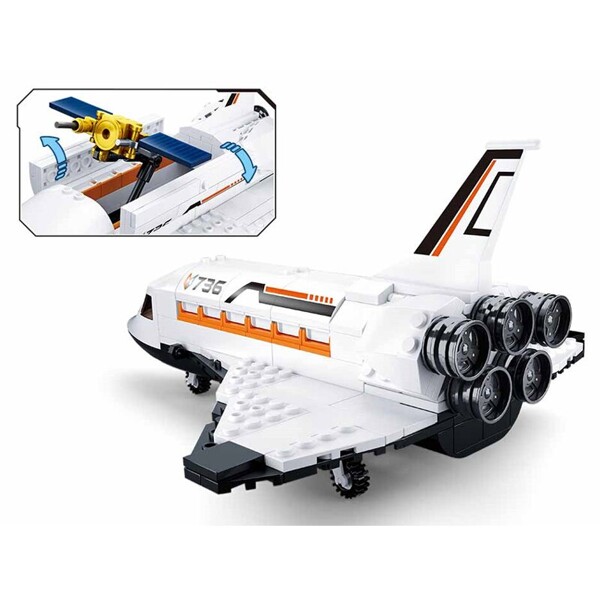 Sluban B0736 Space Adventure Shuttle Airbus Jet