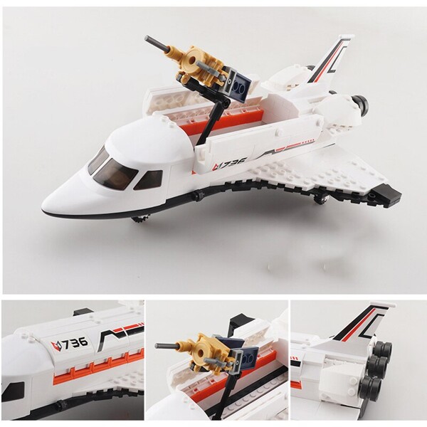 Sluban B0736 Space Adventure Shuttle Airbus Jet