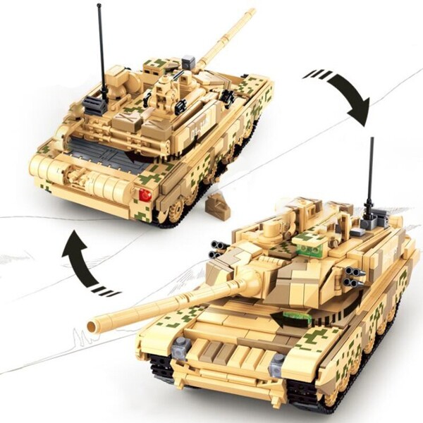 Sluban B0790 Military Army Main Battle Tank Heavy Power 2 in 1