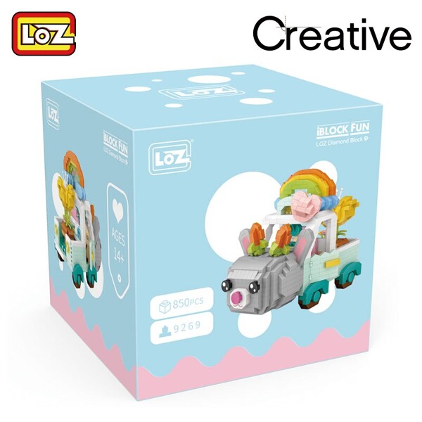 LOZ 9269 Cartoon Rabbit Car