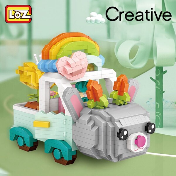 LOZ 9269 Cartoon Rabbit Car