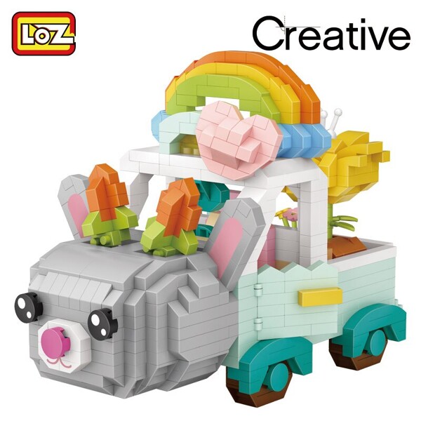 LOZ 9269 Cartoon Rabbit Car