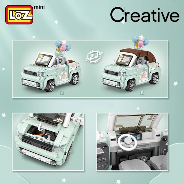 LOZ 1131-1132 Mini Car