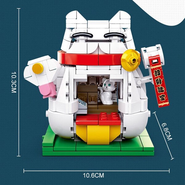 Sluban B0818 Cute White Fortune Cat