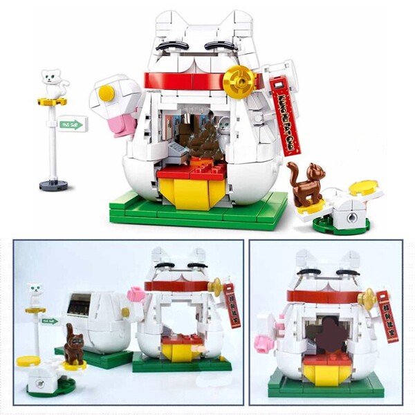 Sluban B0818 Cute White Fortune Cat