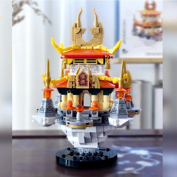 Sluban B1001 Fire Pavilion Tower Palace