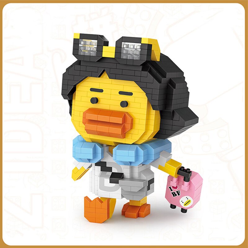LOZ 9268 Yellow Duck with Trip Suitcase and Glasses